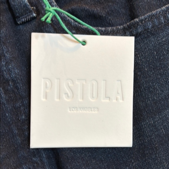 Pistola Black Flared Jeans with Polished Finish Size 26 - Picture 3 of 5